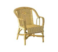 AUBRY GASPARD - Fauteuil Enfant Rotin Loni Naturel 41x42x50 cm - Hauteur Assise 27 cm - Léger - Adapté Dès 2 Ans - Fabrication Artisanale Chambre Enfant