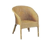 AUBRY GASPARD - Fauteuil Moelle Rotin Coïncidence - Finition Miel - 60x61x73 cm - Extérieur Compatible - Livré Monté - Entretien Facile - Design Naturel et Confortable