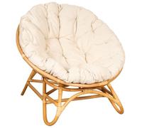 AUBRY GASPARD Fauteuil Papasan en rotin + Coussin