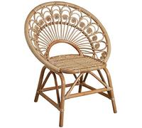 AUBRY GASPARD - Fauteuil Pétale Rotin Naturel - 71x81x56 cm - Léger 5 kg - Confort et Élégance Salon/Détente - Design Inspiré Nature - Entretien Facile