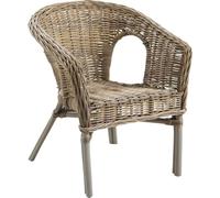 AUBRY GASPARD - Fauteuil Poelet Gris Véranda - 62x62x70 cm - Hauteur Assise 40 cm - Léger, Élégant - Idéal Intérieur/Extérieur - Confortable, Entretien Facile - Design Authentique