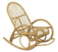 AUBRY GASPARD - Fauteuil Rocking-chair en Manau Non Écorcé - Dimensions 60 x 108 x 92 cm - Hauteur d'Assise 46 cm - Poids 9 kg - Compatible Extérieur - Entretien Facile - Idéal pour Jardin et Terrasse
