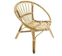 AUBRY GASPARD - Fauteuil Rond Enfant en Rotin Lune - Rotin Rustique - 48 x 46 x 52 cm - Assise 27 cm - 1.7 kg - Artisanale - Convient Dès 2 Ans - Idéal Chambre Enfant