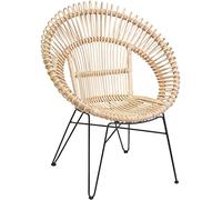 Fauteuil Soleil En Rotin Naturel Et Métal Incolore