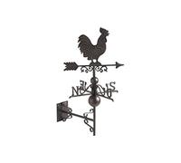 AUBRY GASPARD - Girouette Coq Fonte - 44 x 23 x 64 cm - Poids 3.60 kg - Non Montée - Fixation Non Fournie - Décoration Jardin - Indique Direction Vent - Élégant Solide