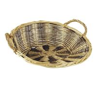 AUBRY GASPARD - Grande Corbeille Osier Brut et Blanc - Van 44x42x15 cm (Hauteur Avant 7 cm) - Artisanale - Idéale Fruits, Fleurs Séchées, Conservation Alimentaire - Poids 0.38 kg