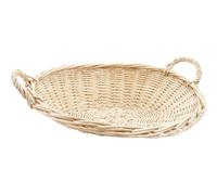 AUBRY GASPARD - Grande Corbeille Van Osier Blanc avec 2 Anses - 54 x 45 x 17 cm - Fabrication Artisanale - Stockage Fruits Légumes - Déco à Poser ou Accrocher - Poids 0.68 kg
