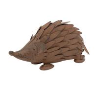 AUBRY GASPARD - Hérisson en Métal Vieilli - Finition Artisanale Effet Rouillé - 36 x 14 x 18 cm - Idéal pour Déco Intérieure et Extérieure - Ambiance Rustique et Chaleureuse - Pièce Stable et