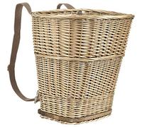 AUBRY GASPARD - Hotte en Osier avec Sangles Réglables - Osier Vieilli - Fond Bois - 47 x 38 x 47 cm - Polyvalente Cueillette, Panier-Bûches, Cadeaux - Naturelle, Résistante - Livrée Montée