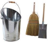 AUBRY GASPARD Kit Entretien cheminée Seau Balai et Pelle