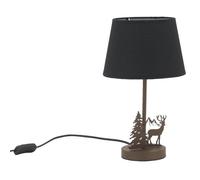 AUBRY GASPARD Lampe en métal Cerf avec Abat-Jour Noir Cerf