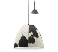 AUBRY GASPARD Lampe suspension en peau de vache et métal Diamètre 34cm