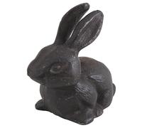 AUBRY GASPARD - Lapin en Fonte - Décoration Animale pour Jardin et Fleuristerie - Robuste et Résistant aux Intempéries - Idéal pour Ajouter Une Touche Rustique à Votre Espace Extérieur