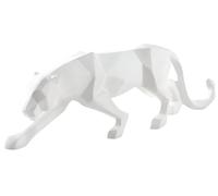AUBRY GASPARD - Léopard en Résine Blanche - Dimensions 43 x 7 x 14 cm - Design Élégant et Moderne - Livré Monté - Idéal pour Décoration Intérieure - Léger avec Poids de 0.78 kg