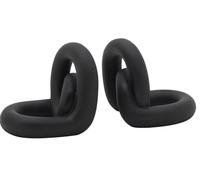 AUBRY GASPARD - Lot de 2 Serre-Livres - Polyrésine - Coloris Noir - Longueur 15,5 cm x Profondeur 14 cm x Hauteur 14,5 cm - Idéal pour Habiller Votre Bibliothèque - Poids 1,11 kg