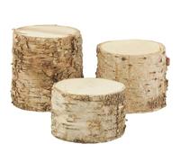 AUBRY GASPARD-Lot de 3 supports en bouleau - diamètre 12 cm