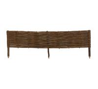 AUBRY GASPARD - Lot De 4 Bordures en Osier pour Jardin - Hauteur Moyenne - Design Naturel - Résistantes Aux Intempéries - Faciles À Installer - Couleur Naturelle - Taille 120X25 cm