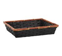 AUBRY GASPARD - Manne en Bambou Teinté Marron 36X27X7 cm - Design Élégant et Durable - Idéale pour Rangement D'Accessoires - Produits De Beauté - Bureau - Marron - 36X27X7 cm