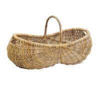 AUBRY GASPARD - Maxi Panier Bourguignon en Poelet (Rotin) - Coloris Miel - 84 x 40 x 28-35-51 cm - Poids 3 kg - Idéal pour Cueillette ou Décoration - Design Traditionnel et Polyvalent