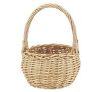 AUBRY GASPARD - Mini Panier en Osier Clair - Forme Ronde - Idéal pour Rangement et Décoration - Léger et Pratique pour Usage Quotidien - Parfait pour Cadeaux et Petits Objets