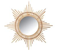 Miroir en rotin naturel Étoile