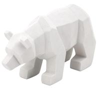 AUBRY GASPARD - Ours Résine Blanche - Statuette Moderne Design - 19,5 x 7,5 x 11,5 cm - Entretien Facile Chiffon Doux - Élégant Accessoire Décoration Intérieur