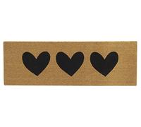 AUBRY GASPARD Paillasson Grande Taille en Coco 120 x 40 cm 3 Coeurs