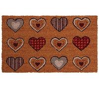 AUBRY GASPARD Paillasson Coco intérieur extérieur 75 x 45 cm 12 Coeurs
