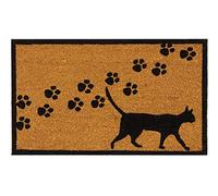 AUBRY GASPARD Paillasson Coco intérieur extérieur 75 x 45 cm Empreintes de Chat