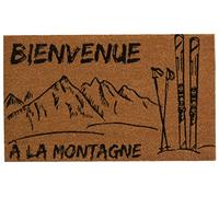 AUBRY GASPARD Paillasson Coco intérieur extérieur 75 x 45 cm Bienvenue à la Montagne