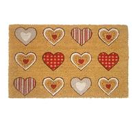AUBRY GASPARD Paillasson Coco intérieur extérieur 75 x 45 cm 12 Coeurs