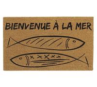 AUBRY GASPARD Paillasson Coco intérieur extérieur 75 x 45 cm Poissons Bienvenue à la mer