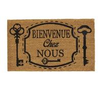 AUBRY GASPARD - Paillasson Coco Intérieur Extérieur avec Inscriptions Bienvenue chez Nous - Envers Latexé Antidérapant - Design Charmant pour Une Entrée Accueillante - 45 x 75 cm