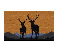 Paillasson coco intérieur extérieur 75 x 45 cm Cerfs en montagne
