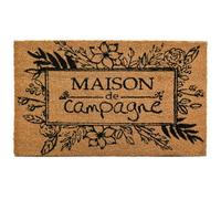AUBRY GASPARD - Paillasson Coco Intérieur Extérieur avec Inscriptions Maison de Campagne - Envers Latexé Antidérapant - Design Charmant pour Une Entrée Accueillante - 45 x 75 cm