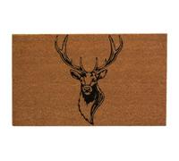 AUBRY GASPARD Paillasson Coco intérieur extérieur 75 x 45 cm Tête de cerf Contours