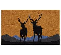Paillasson coco intérieur extérieur 75 x 45 cm Cerfs en montagne