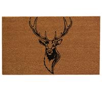 AUBRY GASPARD Paillasson Coco intérieur extérieur 75 x 45 cm Tête de cerf Contours