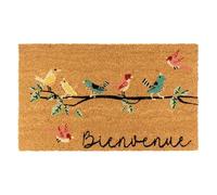 AUBRY GASPARD Paillasson en Coco Bienvenue avec Oiseaux colorés - Accueil Charmant et Durable