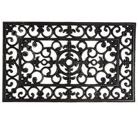 AUBRY GASPARD - Paillasson Noir en Latex Ostra - Rectangulaire - Dimension 75 x 45 x 1.5 cm - Design Ajouré - Anti-dérapant - Idéal pour Entrée Intérieure et Extérieure - Poids Léger 2,06 kg