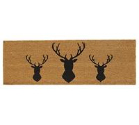 AUBRY GASPARD Paillasson Grande Taille en Coco 120 x 40 cm 3 Cerfs