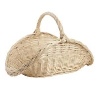 AUBRY GASPARD - Panier À Bûches en Osier Blanc 65 cm - Vannerie De Premier Choix - Design Élégant pour Cheminée et Rangement - Facile À Entretenir - Couleur Blanche - Taille 65 cm