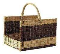 Panier à buches en osier brut et buff PBU1280