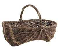 AUBRY GASPARD - Panier Bourguignon Osier Brut/Blanc - 43x29x14-27 cm - Traditionnel Rustique - Idéal Rangement Élégant - Fabrication Artisanale - Léger Pratique Usage Quotidien