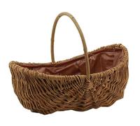 AUBRY GASPARD - Panier Bourguignon Osier Doublé Plastique - 43 x 30 cm | Osier brut tressé · Doublure plastique · 43 x 30 cm · Anse centrale · Panier de cueillette et de rangement