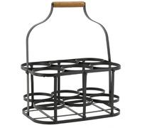 AUBRY GASPARD Panier bouteilles en métal et bois 6 bouteilles