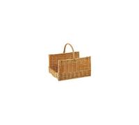 Aubry Gaspard – Panier à bûches Osier Buff Grand modèle – Anse de transport – 50x38x50 cm