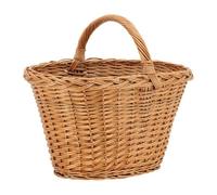 AUBRY GASPARD - Panier de Marché Osier Buff Naturel - Anse Renforcée - Hauteur 23-40 cm - Longueur 42 cm - Profondeur 29 cm - Poids 0.50 kg - Idéal Courses Rangement - Artisanat