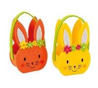 AUBRY GASPARD - Panier en Feutrine Lapin 11X6X17 cm - Coloris Assortis - Accessoire De Rangement Ludique pour Enfants - Idéal pour Jouets et Décoration - Couleur Assortie