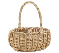AUBRY GASPARD - Panier Enfant en Osier Clair - Forme Ovale - Léger et Pratique pour Rangement et Jeux - Parfait pour Chambre d'enfant ou Pique-Nique - Dimensions Adaptées aux Petites Mains